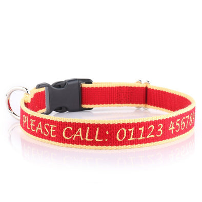 Personalised Embroidered Collar - Made from Organic Bamboo Webbing – UK ...
